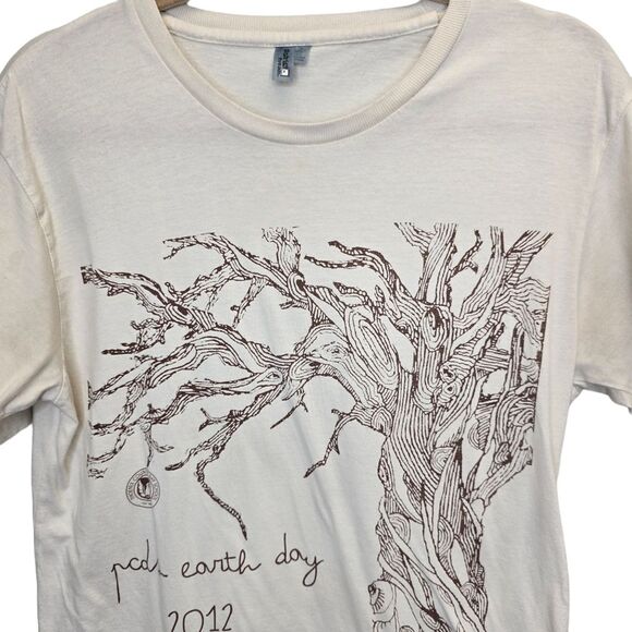 PCDS Earth Day 2012 Cream Short Sleeve 100% Organic Cotton T-Shirt S - Picture 2 of 16